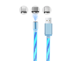 Magnetic Charging Cable, Flowing LED Light