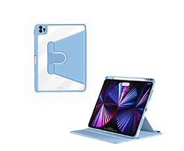 New iPad 360° Rotating Clear Hard Case