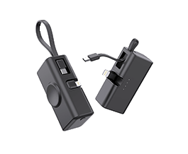 Fast-Charge Power Bank (Built-in Cable+Wireless)